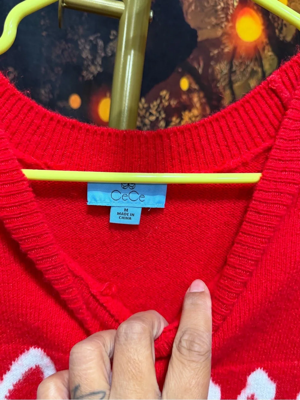 CeCe Red 'Merry' Crewneck Holiday Sweater
